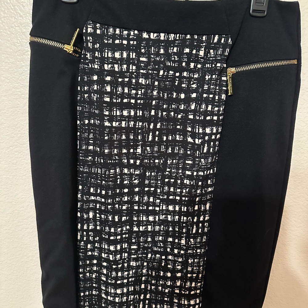 Michael Kors Monochrome Patterned Pencil Skirt